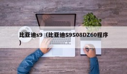 比亚迪s9（比亚迪S9S08DZ60程序）